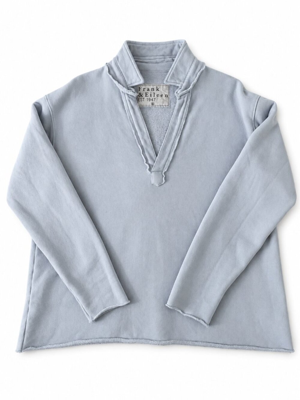 Frank & Eileen Patrick Triple Fleece Popover Ice / Light Blue M